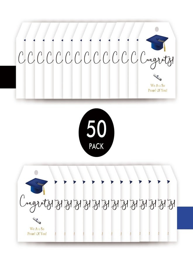 FORSHEEP 50pcs Congrats Grad Thank You Tags, Class of 2026 Gift Tag with String for Graduation Party, Masterd It Thank You Paper Tags for Grad Party Favors - Image 3